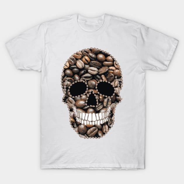 Skull with Coffee T-Shirt by Nuletto